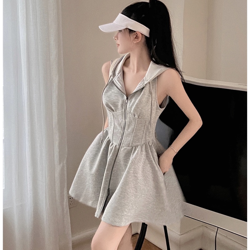 Đầm Hoodie Chữ A Dáng Rộng