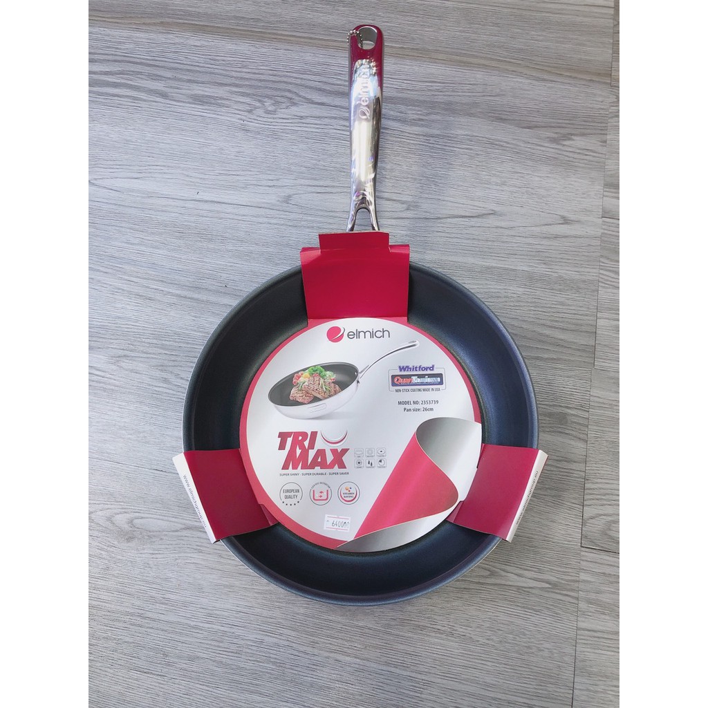 Chảo Elmich inox cao cấp 2 lớp đáy liền Trimax 26cm