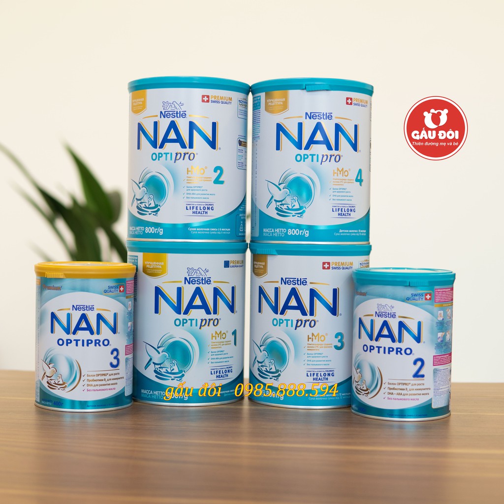 sữa bột Nan Nga Vị nhạt mát hỗ trợ hệ tiêu hóa cho bé hộp 400gr