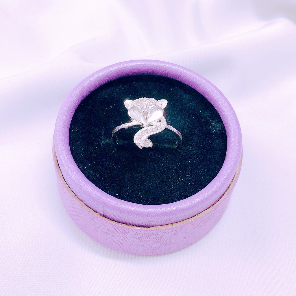 Nhẫn hồ ly bạc thật cầu may mắn tình duyên ms02/ Trang sức bạc JQN cam kết chất lượng kèm bảo hành