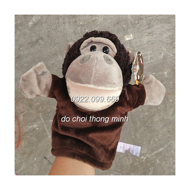 Rối bàn tay hình khỉ - Con rối đeo tay kể chuyện  hình thú nhồi bông