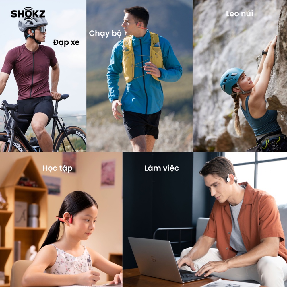 Tai Nghe Chạy Bộ, Tai Nghe Thể Thao Truyền Dẫn Xương Shokz Open Move - Phân phối bảo hành chính hãng
