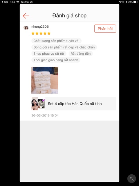 Set 4 cặp tóc Hàn Quốc nữ tính