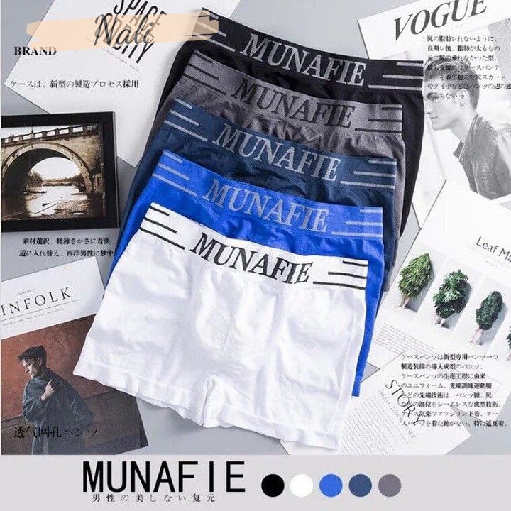 Quần sịp xì đùi nam cao cấp quần lót nam boxer Munafie đùi co giãn 4 chiều NL090