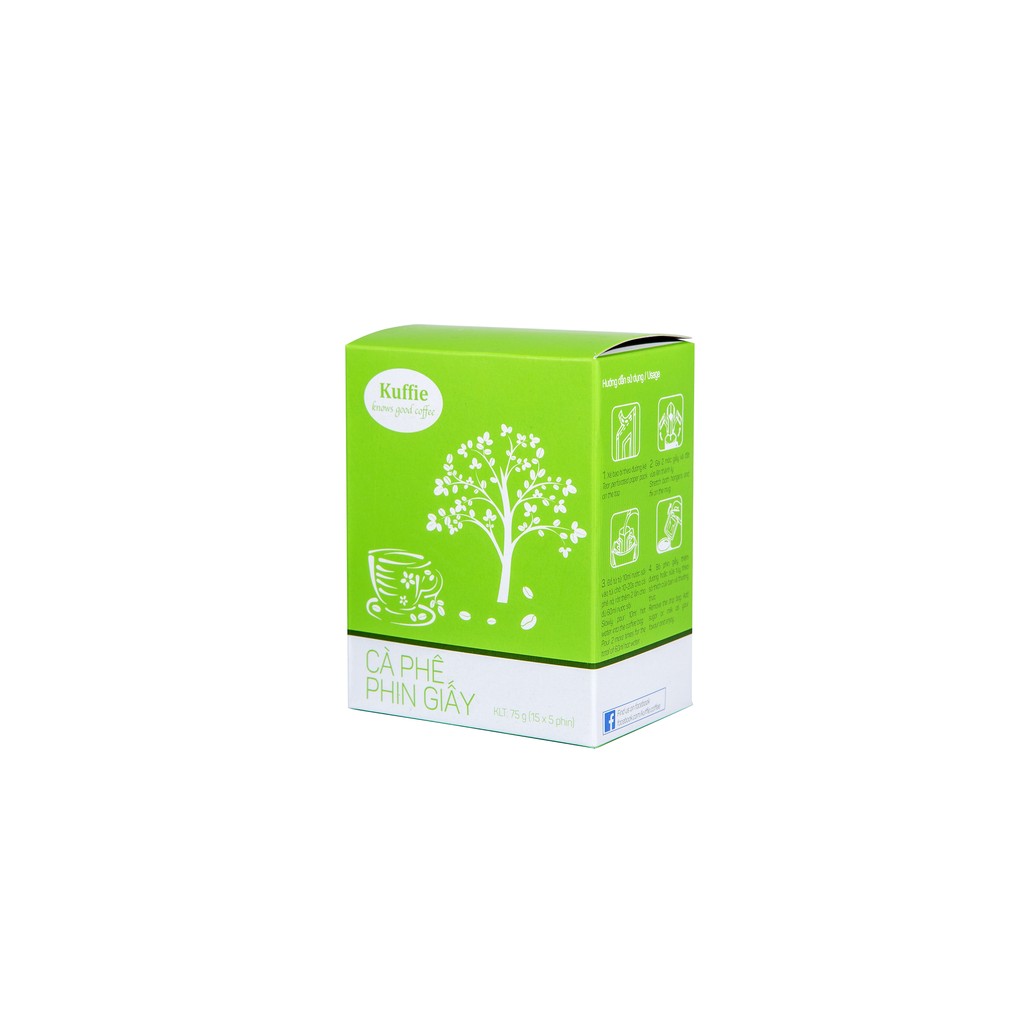 Cà phê phin giấy Kuffie Coffee (1 hộp 5 phin)