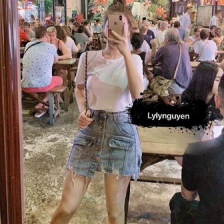 Quần jeans giả váy lệch tà vải cao cấp | BigBuy360 - bigbuy360.vn