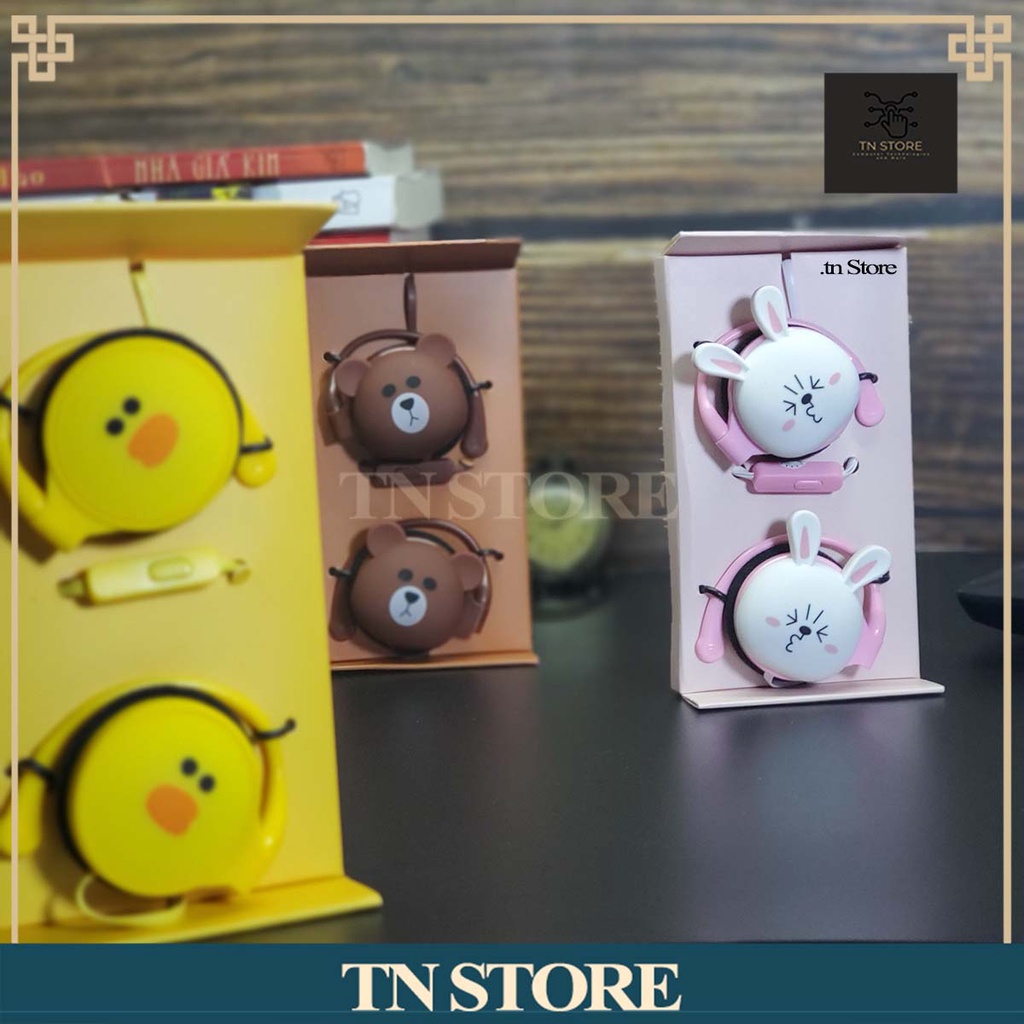 Tai nghe hình thú đáng yêu - gồm nhiều 3 mẫu Vịt, Thỏ, Gấu
