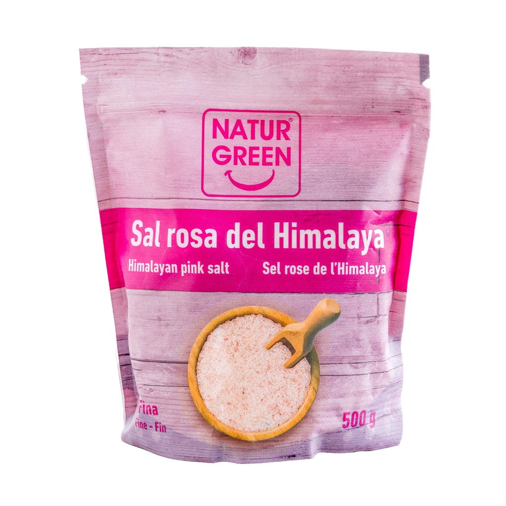 Muối hồng himalaya hữu cơ Naturgreen Pink Salt 500g