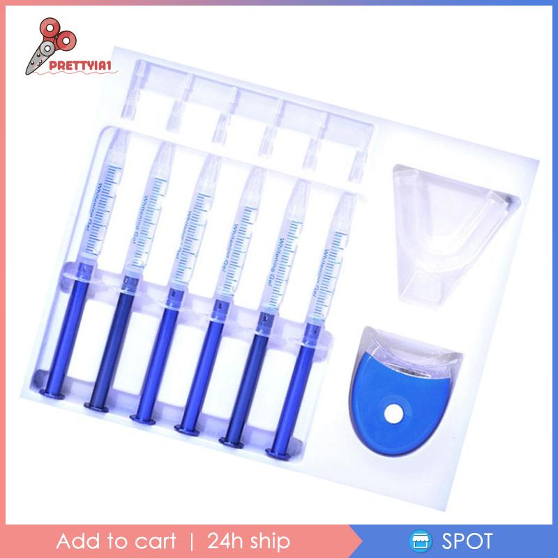 Bộ 6 thanh gel làm trắng răng + 2 khay đựng + đèn LED