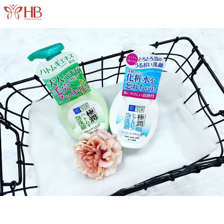Sữa rửa mặt hada labo tạo bọt Nhật Bản cho mọi loại da, Hadalabo Gokujyun Face Wash
