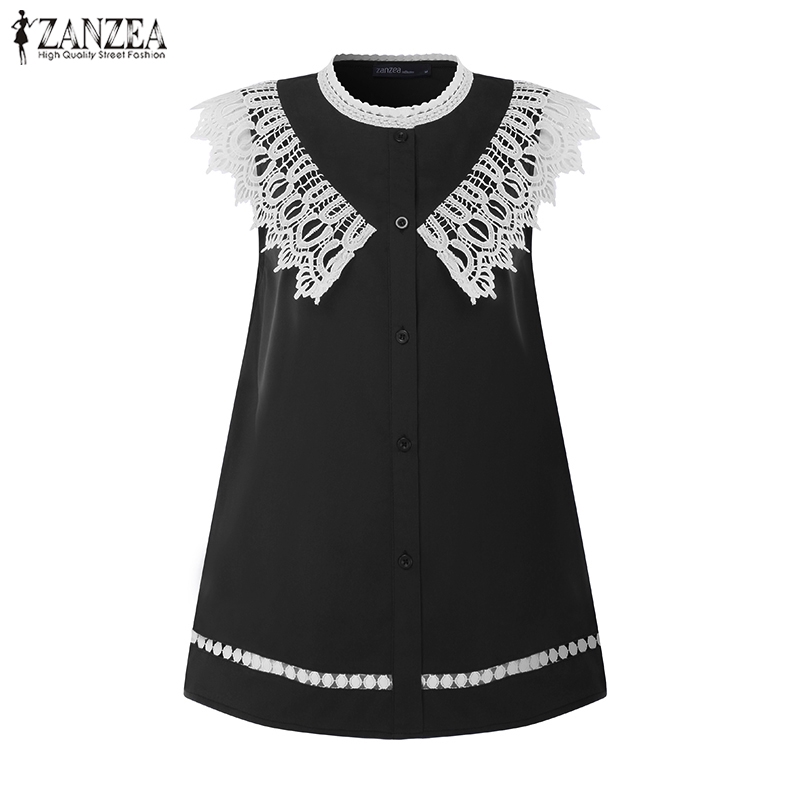 ZANZEA Áo Nữ Không Tay Phối Ren Thời Trang Quyến Rũ | BigBuy360 - bigbuy360.vn