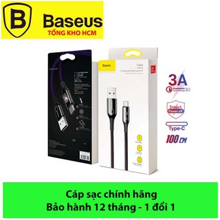 Dây sạc nhanh Type C tự ngắt, Cáp sạc Type C tự ngắt thông minh Baseus cho Android sạc nhanh 3A ( Samsung, Xiaomi...)