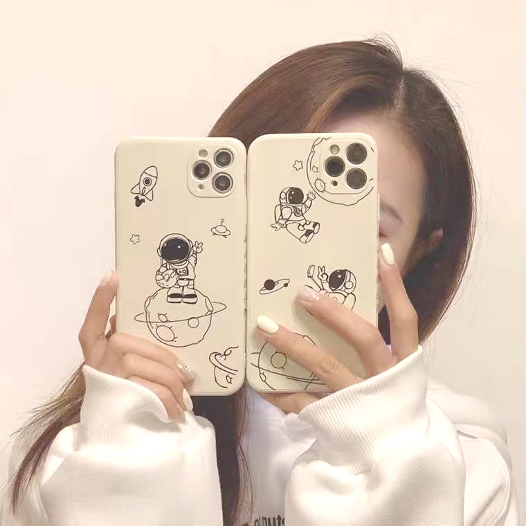 Ốp Điện Thoại In Hình Phi Hành Gia Cho IPhone 13 12 11 Pro MAX X XS XR XS MAX 12 13 Mini 8 7 6 6S Plus