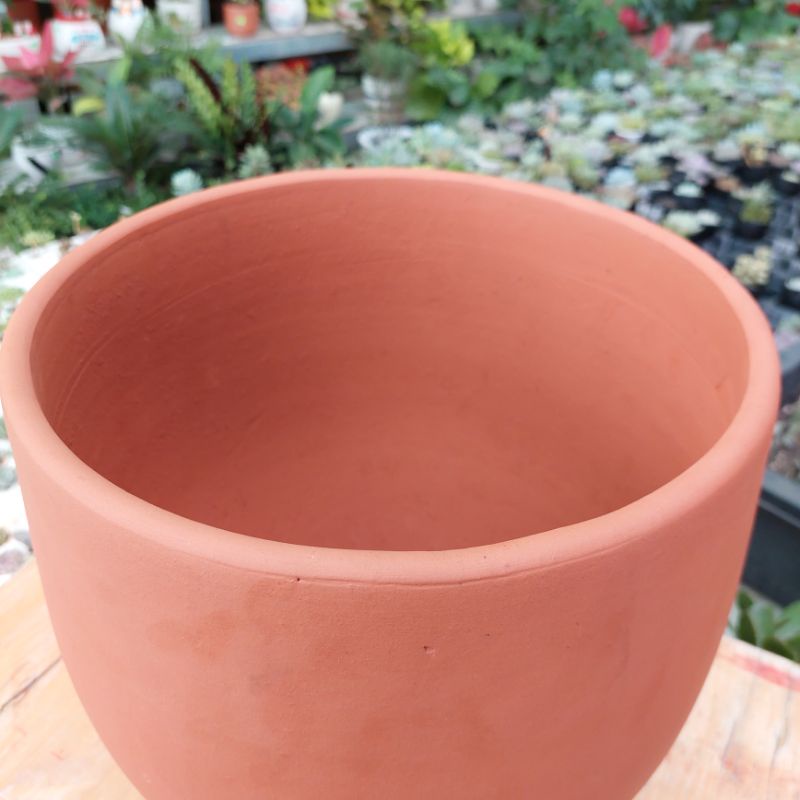 Chậu đất nung, Chậu sen đá - Chậu bầu lớn, miệng chậu 28cm, chiều cao 28cm