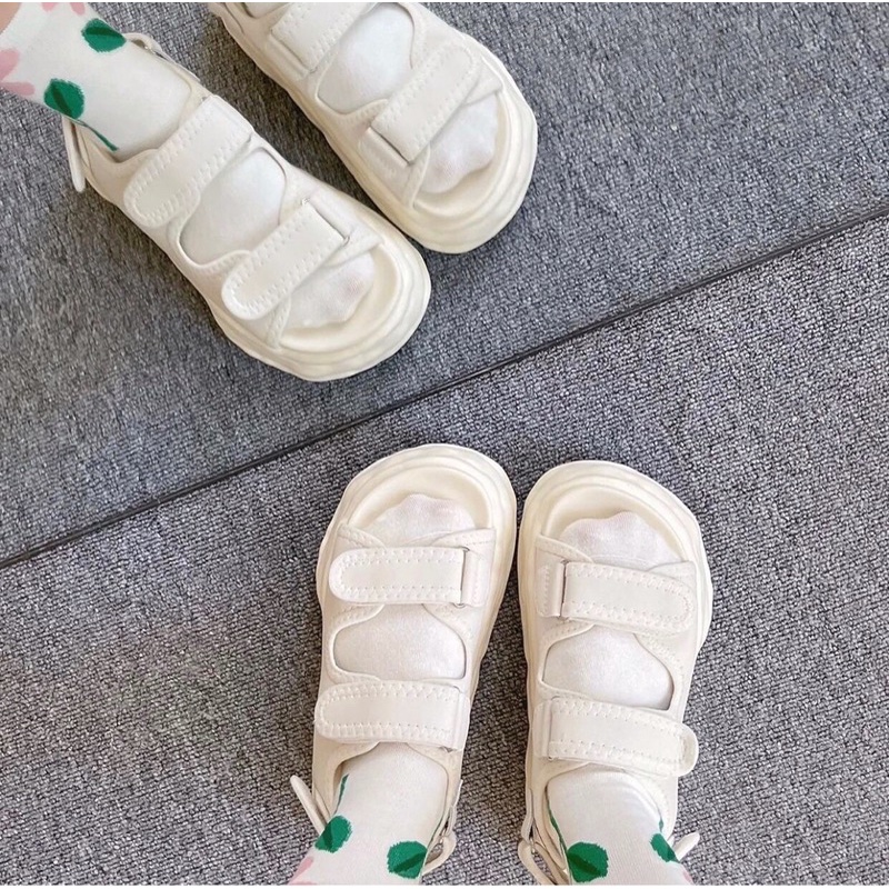 Giày Sandal Nữ Ulzzang bản cao cấp - Giày quai hậu nữ hai quai dán mẫu mới nhất chuẩn hàng quảng châu