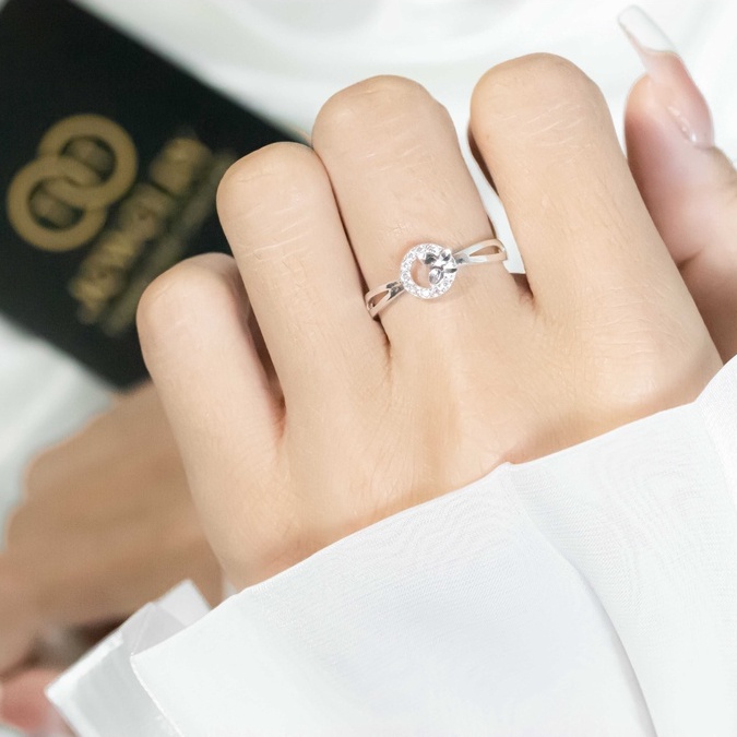 Nhẫn Bạc Nữ s925 Bạc Ý Hồ Điệp Mini - T&amp;T Jewelry cao cấp NN052