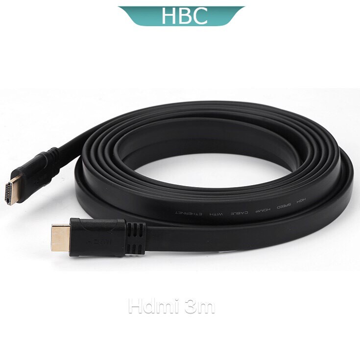 Dây Cáp Hdmi Dài 3m dẹt - Dây cáp kết nối cổng HDMI 2 đầu tốt chống nhiễu xịn chất luong cao