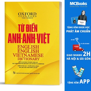 Sách - Từ Điển Anh Anh Việt Phiên Bản Bìa Cứng Màu Vàng - Giải Nghĩa Đầy Đủ Ví Dụ Phong Phú