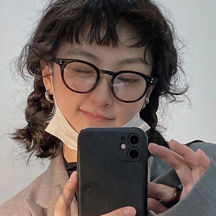 Kính Mát Gọng Tròn Siêu Nhẹ Chống Ánh Sáng Xanh Thời Trang Cho Nữ