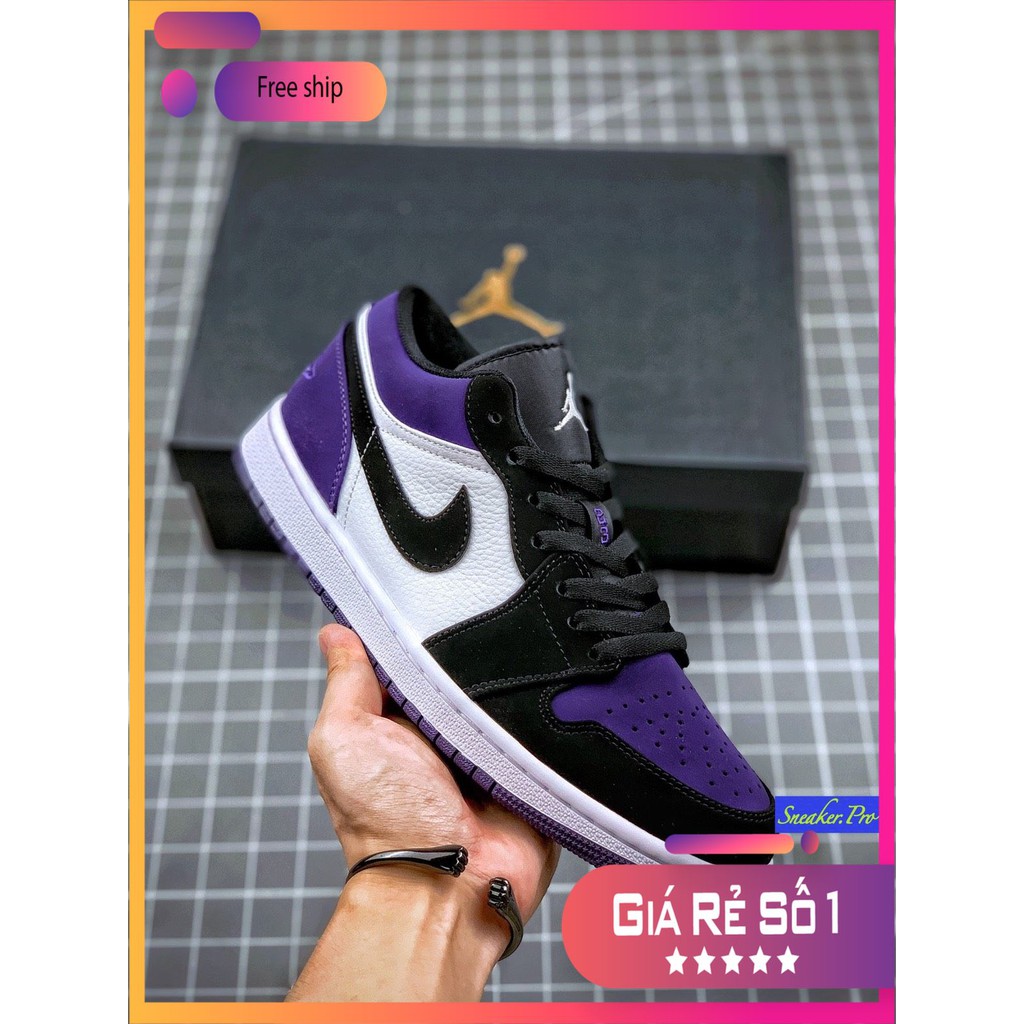 (SALE CỰC SỐC) Giày thể thao AIR Jordan 1 Low Court Purple tím siêu đẹp dành cho nam nữ ⁸ :; ` ; , ‣ , $ * # ¹ '