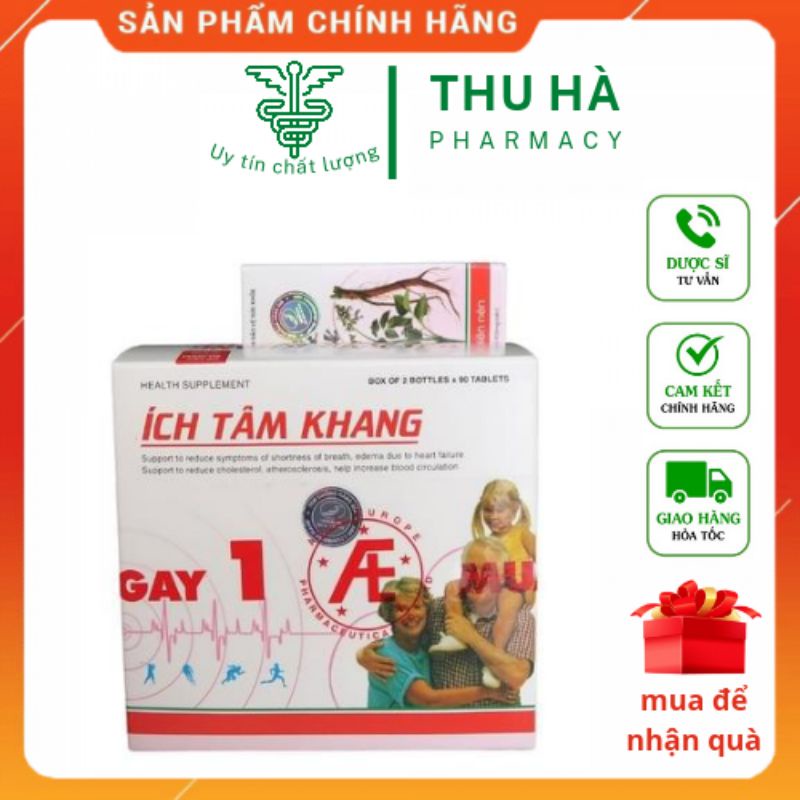 [CHÍNH HÃNG] Combo ÍCH TÂM KHANG hộp 180 viên- Giúp tăng cường sức khỏe tim mạch