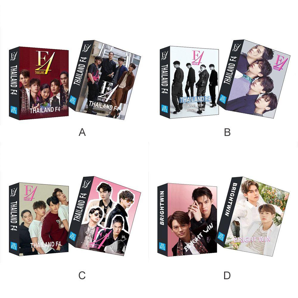 LETTER 30pcs/set THAILAND F4 Lomo Card Birthday Gift Mini Postcard Thai Star Cards Dew Nani Bright Win Fans Gift Collection Message Card Kids Gifts Greeting Card