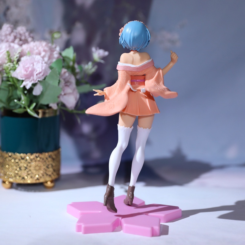 Mô Hình Nhân Vật Re: Life In A Different World From Zero Rem Mặc Kimono Hồng Bằng PVC 23cm