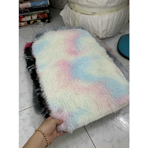 THẢM LÔNG MÀU LOANG - THẢM LÔNG CHÙI CHÂN - THẢM SÀN 40cm x 60cm