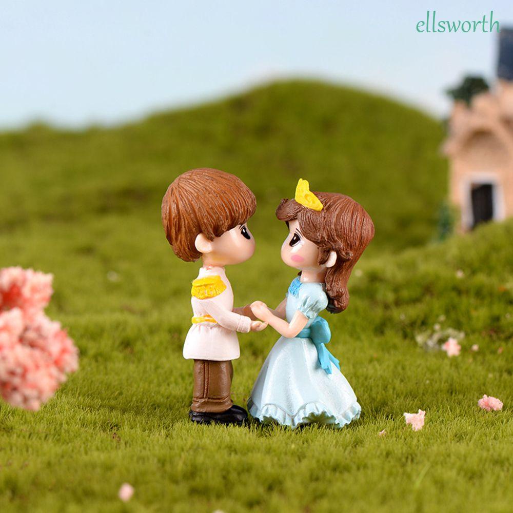 Set 2 / 3 tượng đôi tình nhân mini dễ thương trang trí nhà búp bê độc đáo