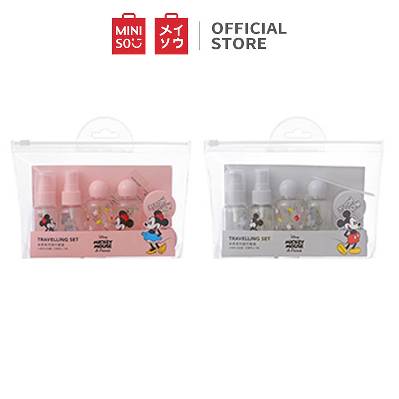 Bộ bình chiết du lịch Mickey Mouse Collection, 7 món Miniso X Disney Travel Kit (ngẫu nhiên) - Hàng chính hãng