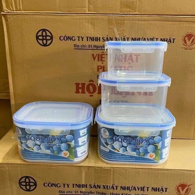 BỘ 3 HỘP NHỰA VIỆT NHẬT