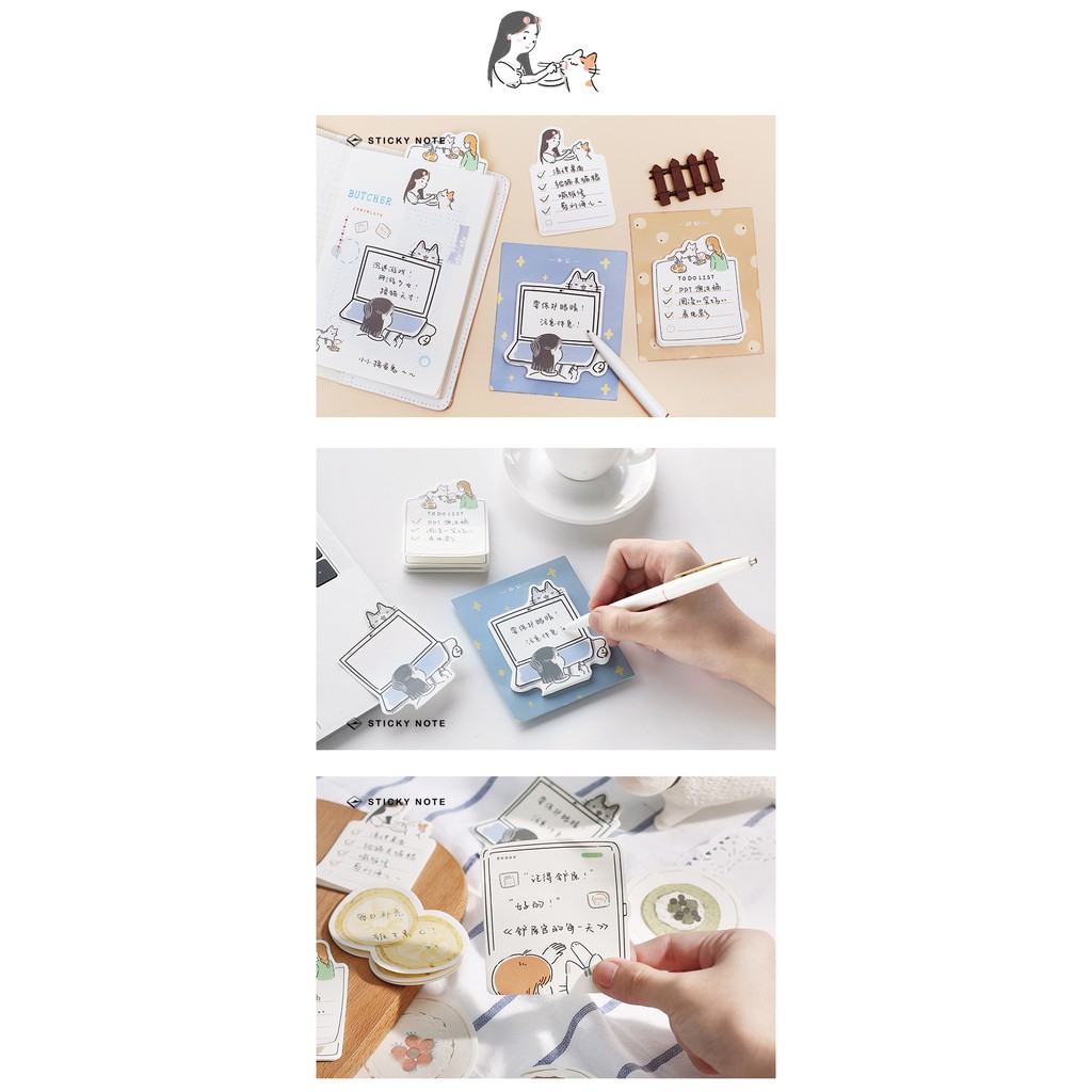 Giấy nhớ khu rừng và các con vật, note ghi chú học sinh