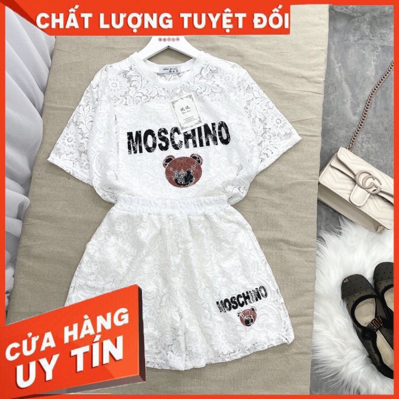 Sét Bộ [ 𝐅𝐑𝐄𝐄 𝐒𝐇𝐈𝐏 ] Ren Moschinooo Cực Xinh  Chất Ren Hoa Mềm Đẹp  Hàng Đẹp Như Hàng QC  Kèm Áo 2s bên trong luôn ạ