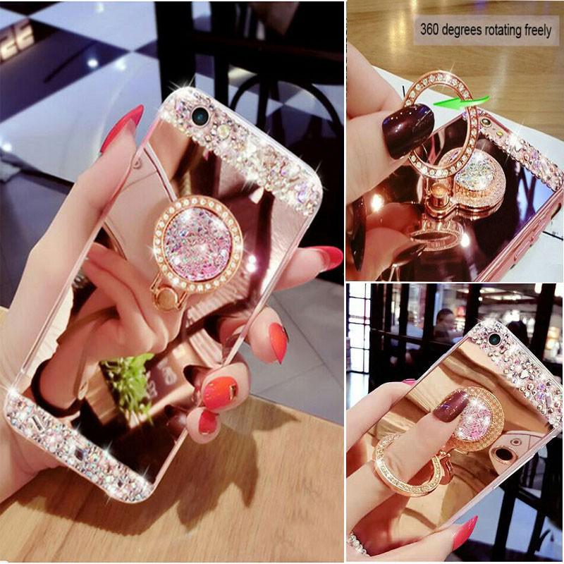 Casing Samsung Galaxy J2 J3 J4 J5 J6 J7 J8 C7 C9 Pro Plus Prime 2018 Bling 3D Mirror Case Cover