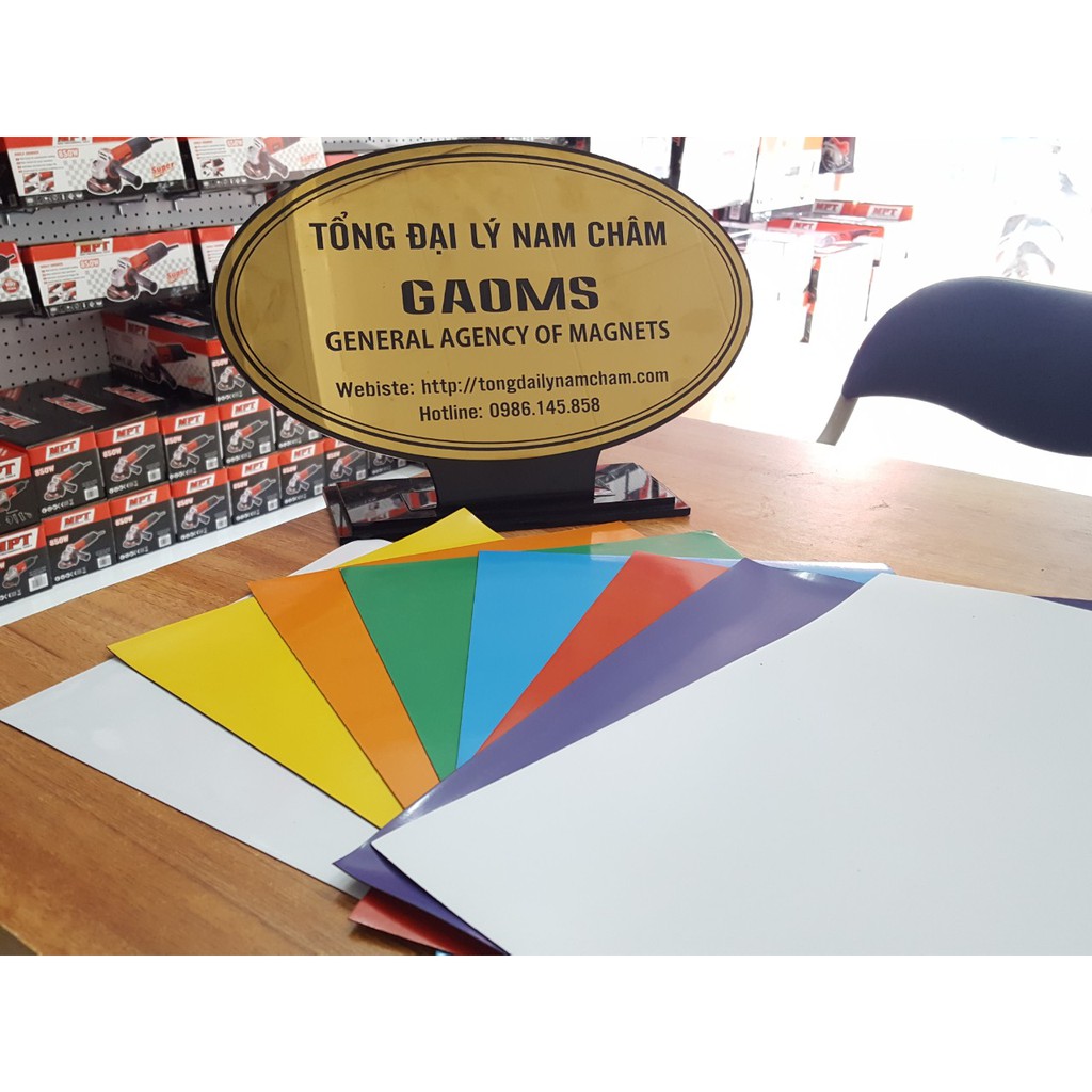 Nam châm dẻo A4 nhiều màu- Colour Flexible magnet A4 in Vietnam