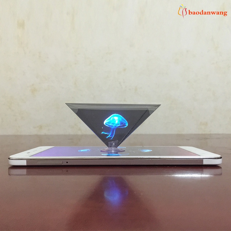 Máy chiếu mini hình kim tự tháp 3D bền bỉ thông dụng cho điện thoại thông minh