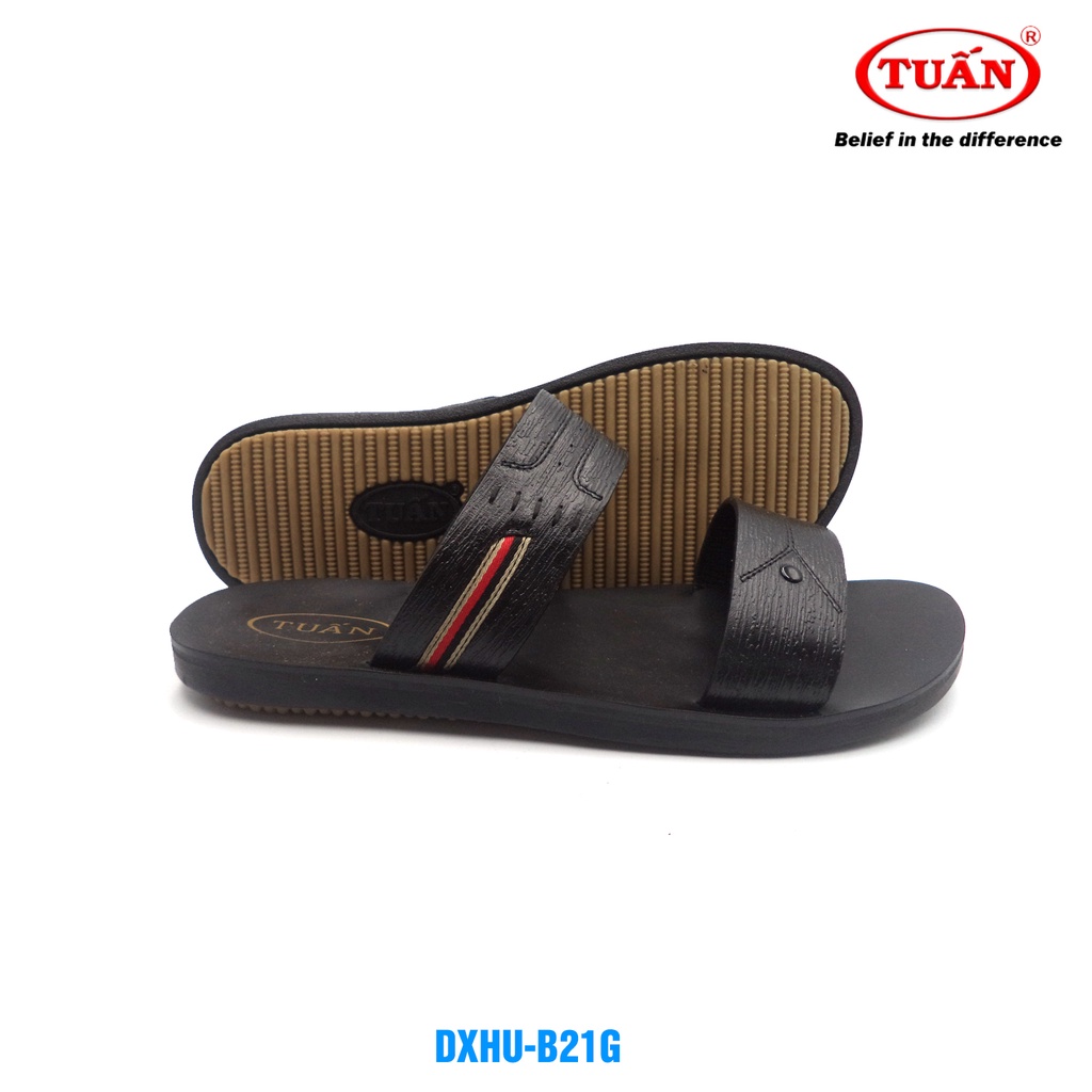 Dép nam da bò tự nhiên dép quai ngang thời trang thương hiệu Tuấn DXHU-21G