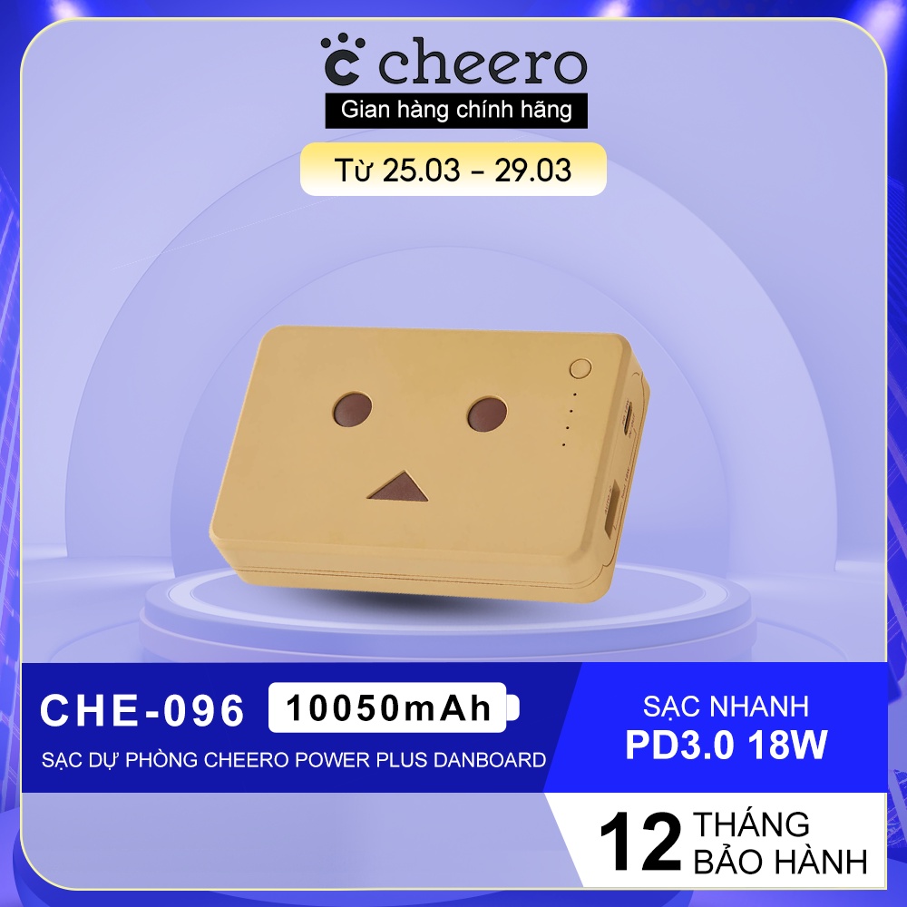 Pin Sạc Dự Phòng Cheero Power Plus Danboard Version PD18W CHE-096 10050mAh - Hàng Chính Hãng