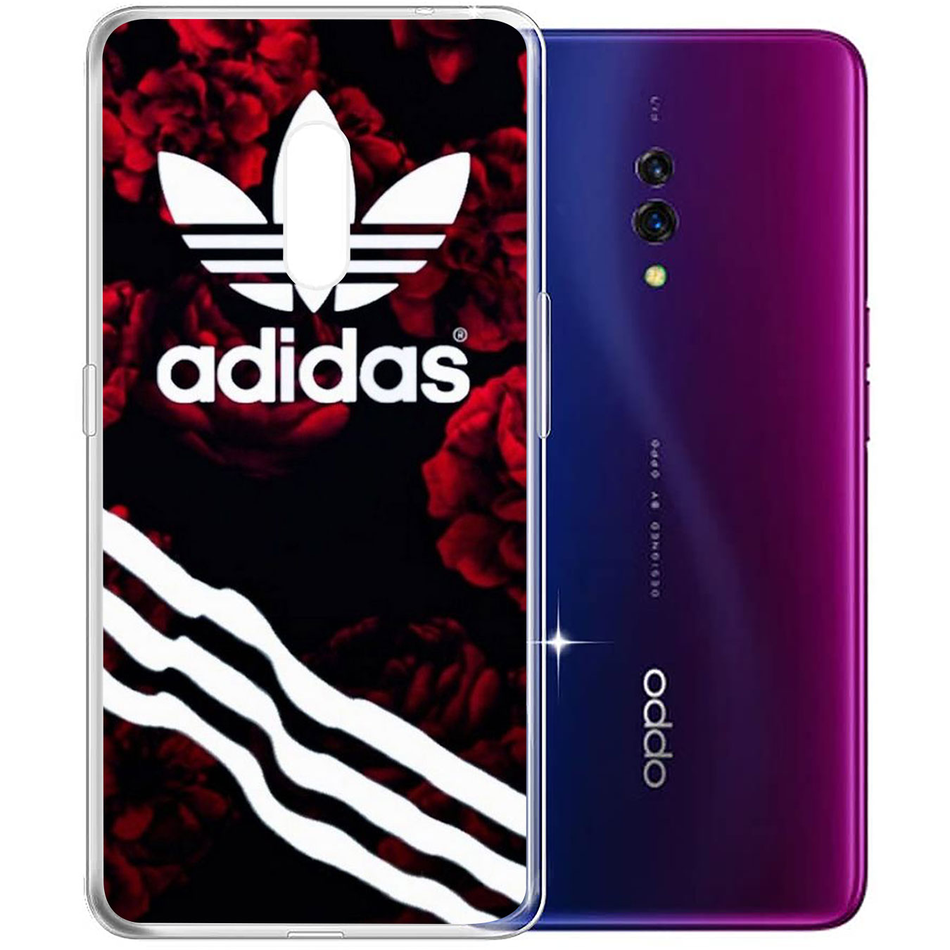 Ốp lưng silicon họa tiết logo Adidas cho Samsung Galaxy A71 A70 M20 A6 Plus A7 A8 A9 2018 A6+ S7 Edge