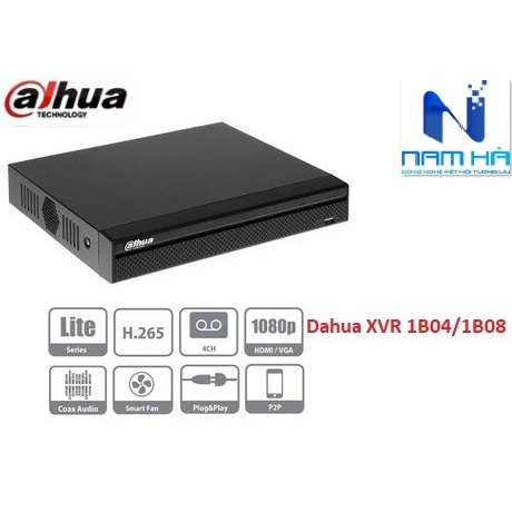 Đầu ghi camera 4/8 kênh Dahua XVR 1B04/1B08 HDCVI/TVI/AHD dành cho Camera - Hàng Chính Hãng