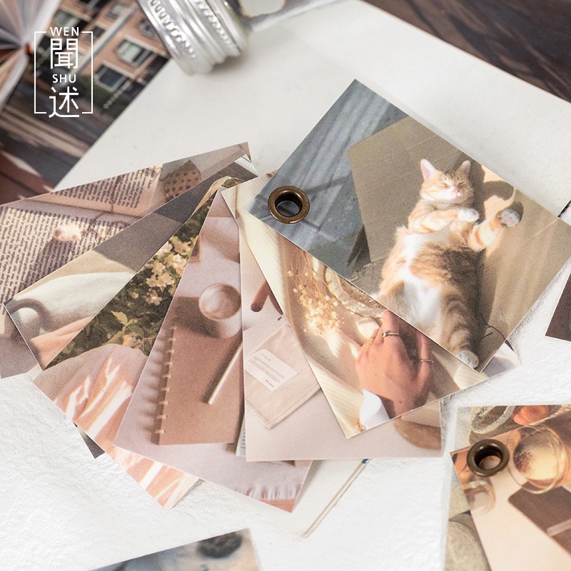 Tập 50 tấm sticker phong cảnh vintage nhiều chủ đề