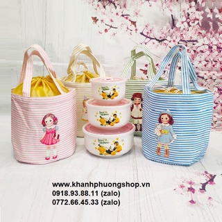 Bộ 3 thố sứ đựng cơm có nắp - bộ 3 thố sứ đựng cơm
