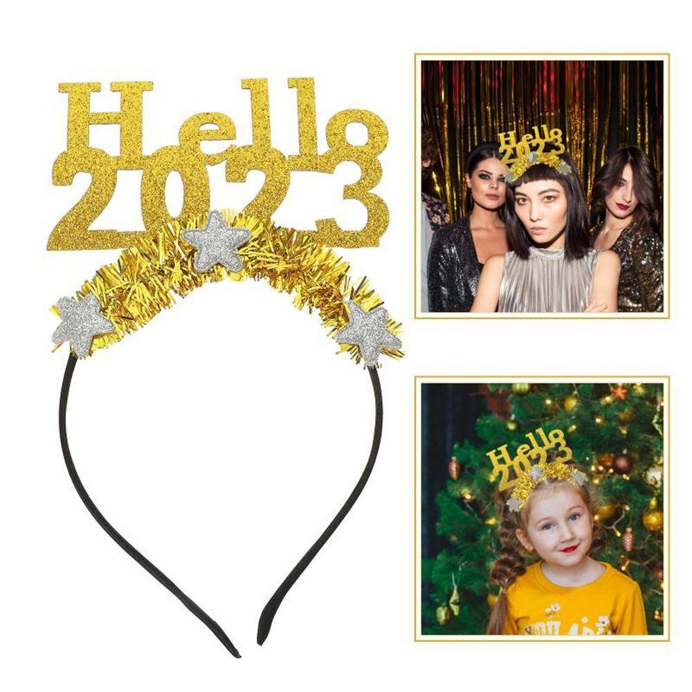 ANEMONE Băng Đô Cài Tóc In Chữ HAPPY New Year 2023 Phong Cách Hàn Quốc Dễ Thương