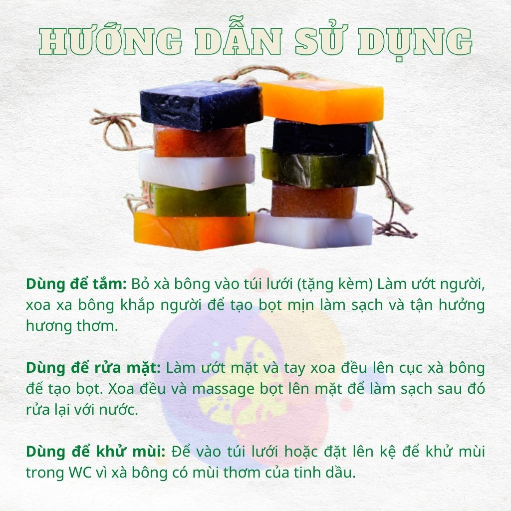 Xà Bông Sinh Dược giảm mụn lưng, giảm thâm, sáng da chiết xuất 100% thiên nhiên cục 100gr