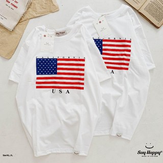 Áo thun in hình cờ ulzzang - ảnh thật
