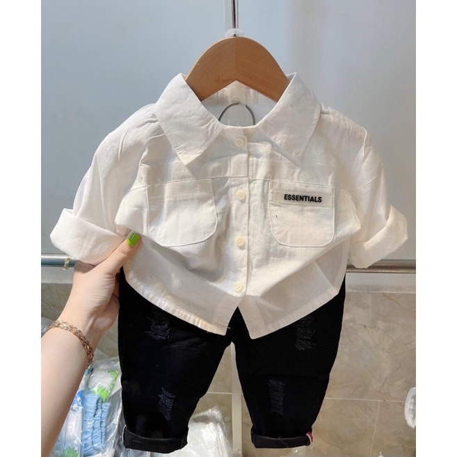 Set bộ sơ mi cho bé trai