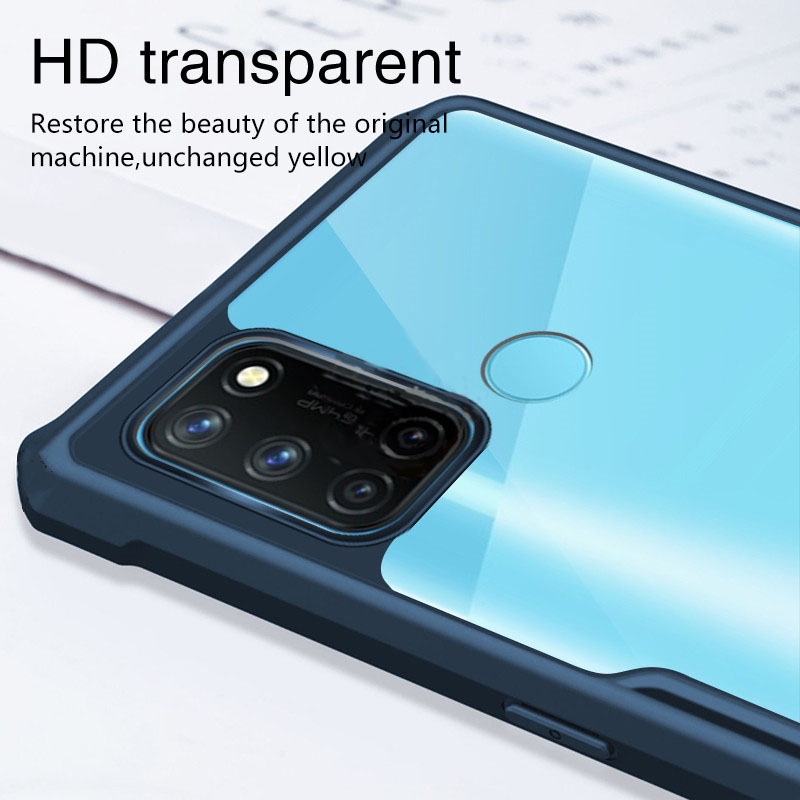 Ốp điện thoại trong suốt chống sốc cho Realme 7i 7 Nro 10 20 Pro C17 C15 C12 C11