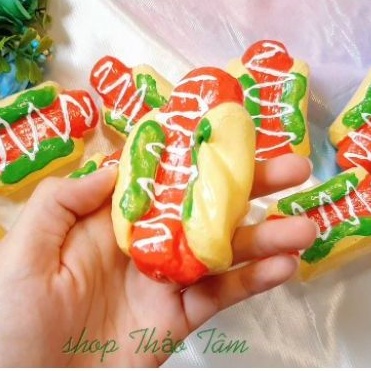 Squishy handmade Bánh Hotdog squishy tự làm giá rẻ mà bền chất đẹp [Shop Thảo Tâm]