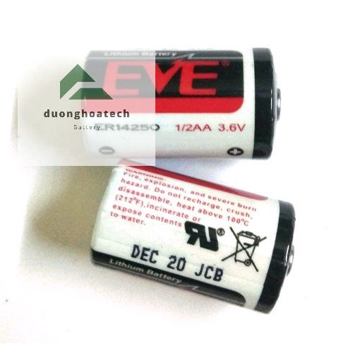Pin EVE ER14250 Lithium 3.6V 1/2AA 1200mAh Pin Nuôi Nguồn