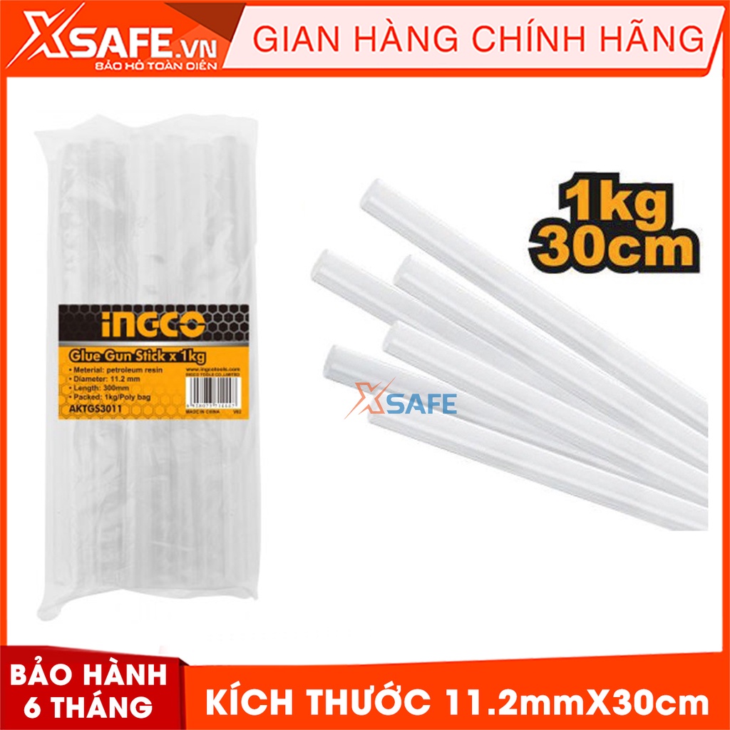 Combo túi keo nến chất lượng cao 1kg INGCO AKTGS3011 Keo nến trong suốt dài 30cm, đường kính 11,2mm